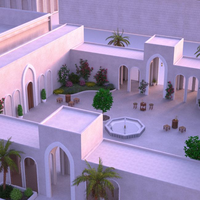 Ancient Persia Kitbash - Garden Buildings Group