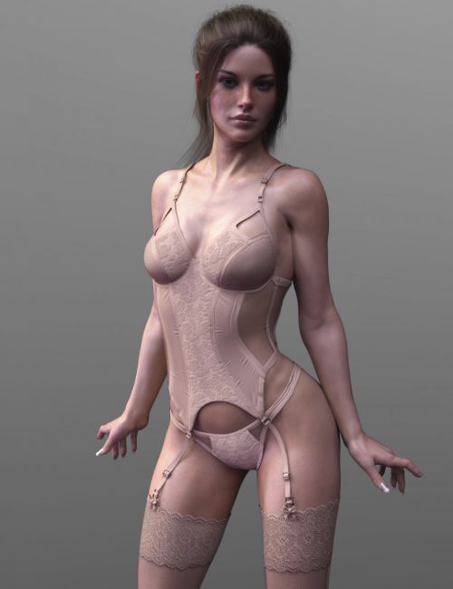 X Fashion Wild Lace Lingerie Set Genesis 8 Female s 3d Models