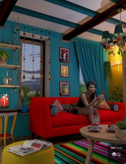 Boho Cottage : Living Room