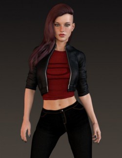 X-Fashion Spring Leather Outfit for Genesis 8 Female(s)