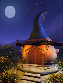 Witch Hat House for Daz Studio