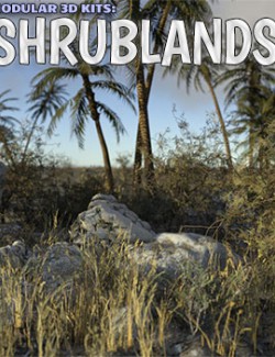 Modular 3D Kits: Shrublands