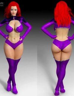 Starfire Outfit For G3F