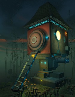 Cyber Kitsune's house for Poser