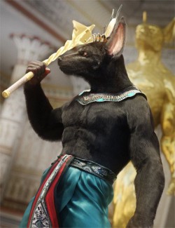 Majestic Anubis with dForce Hair for Genesis 8 Male