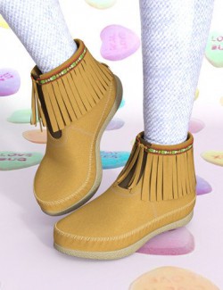 SweeTs Fringe Short Boots for Genesis Females