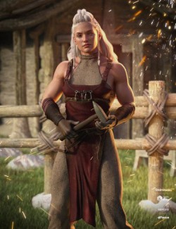 dForce Alerune Blacksmith Outfit for Genesis 8 Females