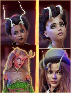 Fantasy Horns For Genesis 8 Female Volume 2