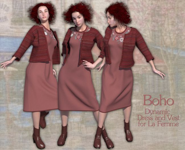 Boho - Dynamic Dress and Vest for La Femme