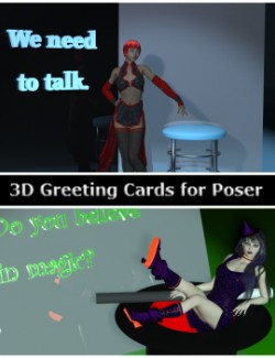 3D Greeting Cards for Poser