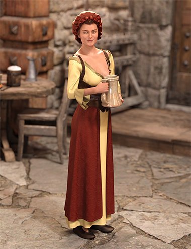 dForce Medieval Barmaid for Genesis 8 Female(s)