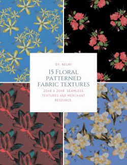 15 Floral Patterned Fabric Textures