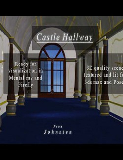 Castle Hallway for Poser