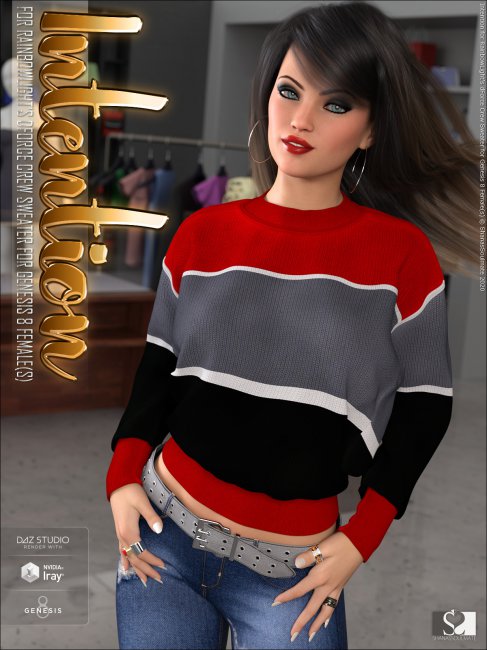 Daz Studio 3D sci-fi Crew Outfit for Genesis 8 Female(s) Model