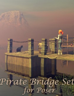 Pirate Bridge Set for Poser