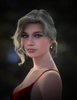 Nadae Bun Hair Set For Genesis 3 and 8 Females