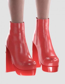 Platform Ankle Boots for Genesis 8 Females