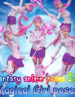 Fantasy Anime Poses IX _ Magical Girl poses for G8F