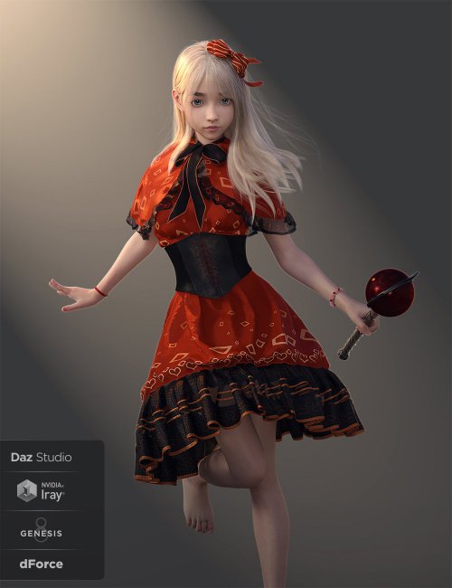 Daz Studio 3D dForce Futuristic Dress for Genesis 8 Female(s) Model