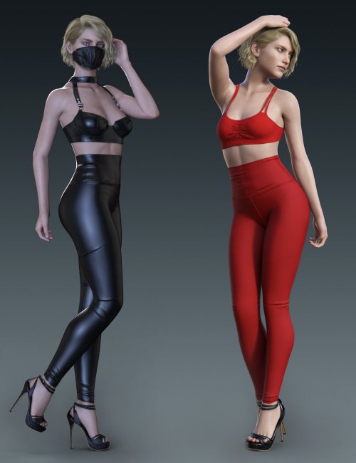 High Waisted Leggings Outfit for Genesis 8 and 8.1 Females