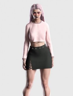 dForce Casual Crop Outfit for Genesis 8 Females