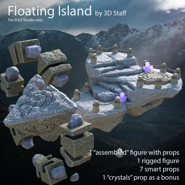 Click here to see preview images for "3DStaff Floating Island for DS" 3DStaff Floating Island for DS