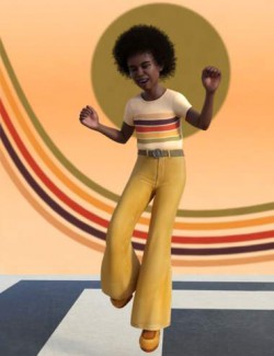 Child Antoine and 1970s Outfit for Genesis 8 Male