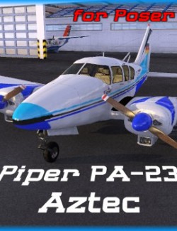 Piper PA-23 Aztec  for Poser