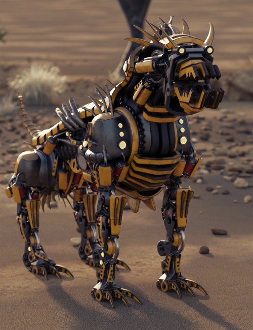 Uniforms for Steampunk Attack Dog  3d Models for Daz Studio and Poser