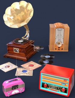 VINTAGE RADIO BUNDLE for DAZ STUDIO