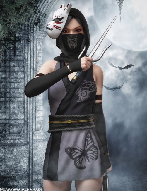 ArtStation - Female ninja armor