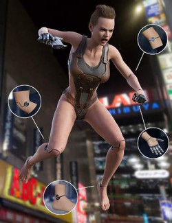 Cyber Implants for Genesis 8 Females