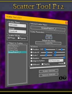 Scatter Tool II for Poser 12