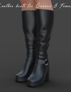 Leather boots for Genesis 8 Female