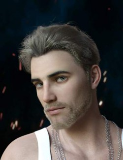 Yoan Mature Hair and Beard for Genesis 8 and 8.1 Males