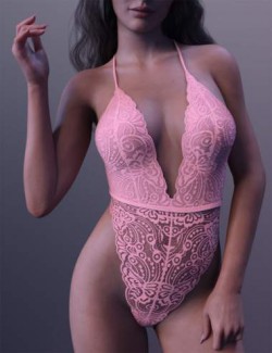 X-Fashion Sexy Deep V Bodysuit for Genesis 8.1 Females