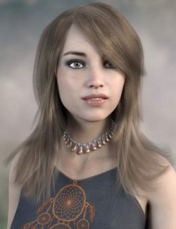 Mallory Hair for Genesis 8 and 8.1 Females