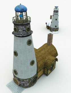 Halfling Village Lighthouse for Poser