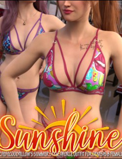Sunshine for Summer Style dForce Outfit for Genesis 8 Females