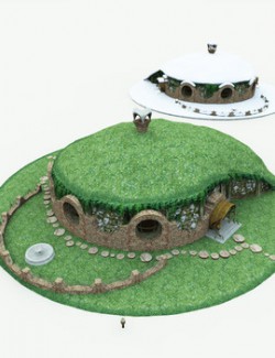 Halfling Village Manor for Poser