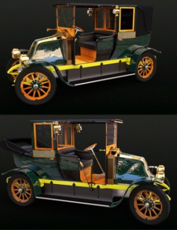 RENAULT FIACRE LANDAULET 1910 for DAZ STUDIO