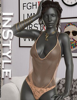 InStyle - dForce Straps Bodysuit for Genesis 8 Female(s)