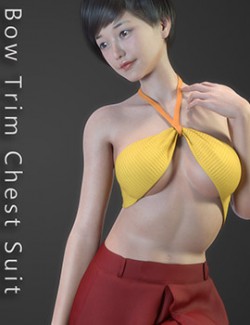 Bow Trim Chest Suit