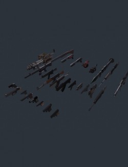 Low poly stylized gun pack - Extended License