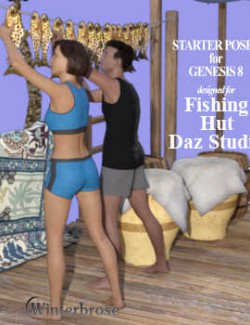 Fishing Hut for Daz Studio Starter Poses for Genesis 8 Male and Female