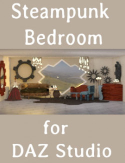 Steampunk Bedroom for DAZ Studio