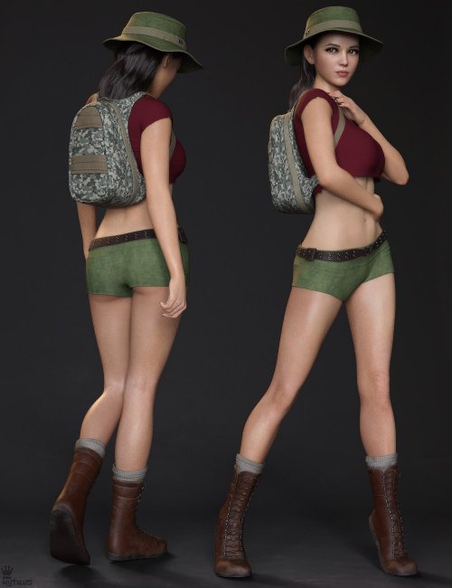 RELEASED] Camping Time & Jungle Girl Outfit Set [Commercial] - Daz 3D Forums