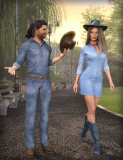 MD dForce Classic Jeans Outfit for Genesis 8 and 8.1 Bundle