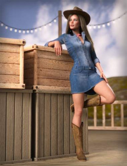 MD dForce Classic Jeans Outfit for Genesis 8 and 8.1 Female