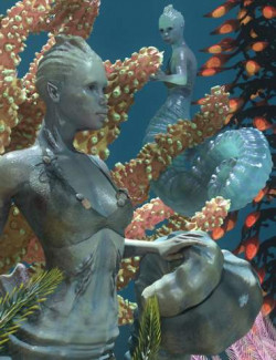 SeaHorse Coralia for Genesis 8.1 Female and for Seahorse Tails